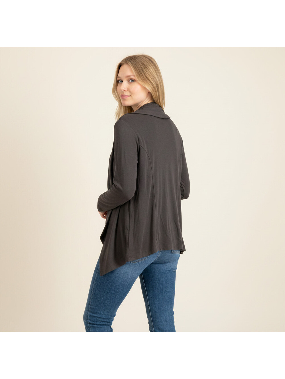 New Dalia Jacket Women L Large Black Full Zip Collared Long Sleeve Lined Rayon - Picture 2 of 10